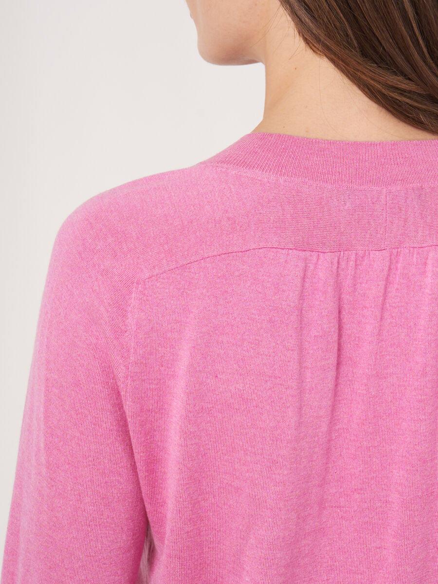 Repeat Cashmere Super Fijngebreide Trui Met Korte Mouw Van Cashmere-zijdemix