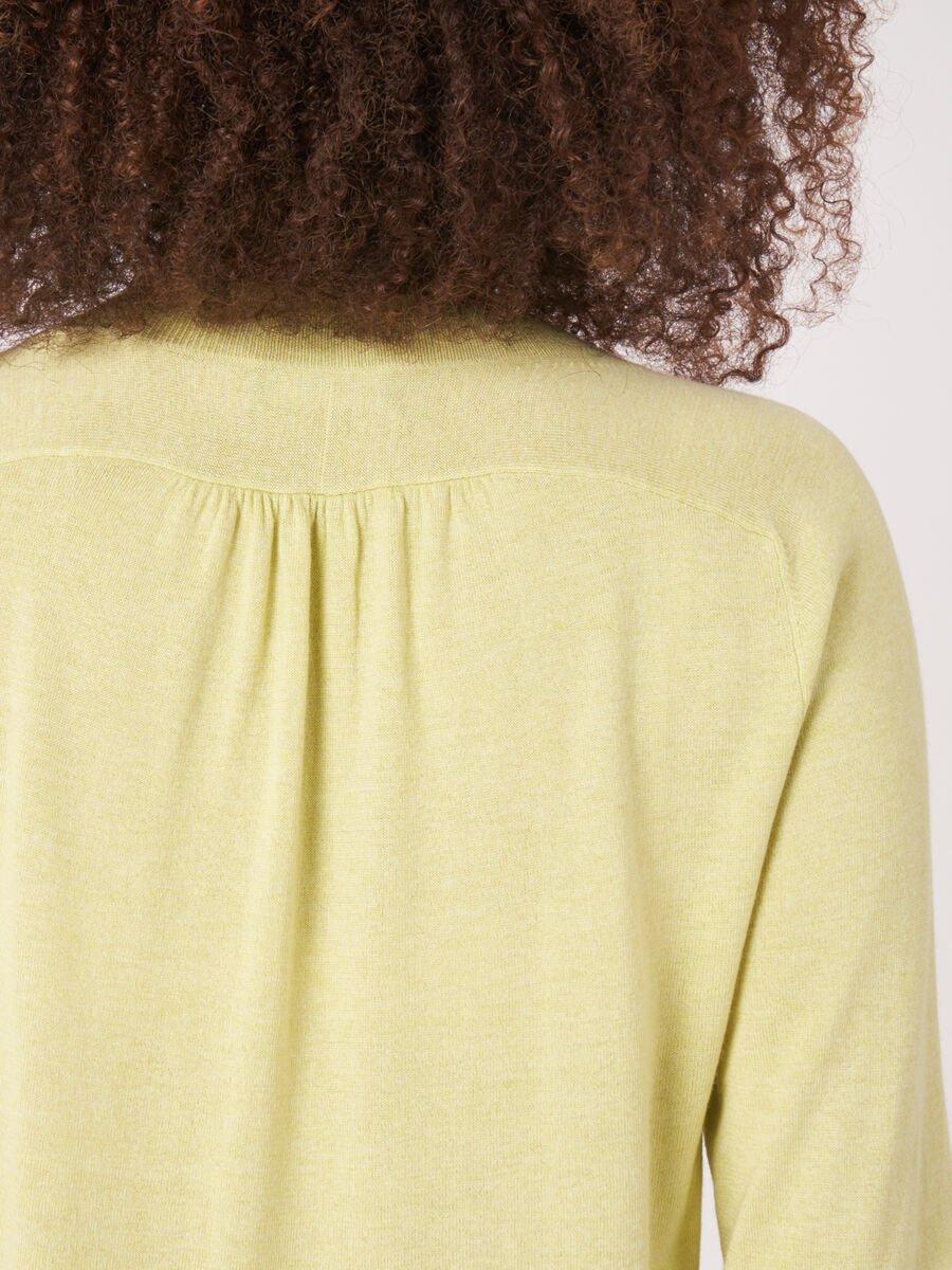 Repeat Cashmere Super Fijngebreide Trui Met Korte Mouw Van Cashmere-zijdemix