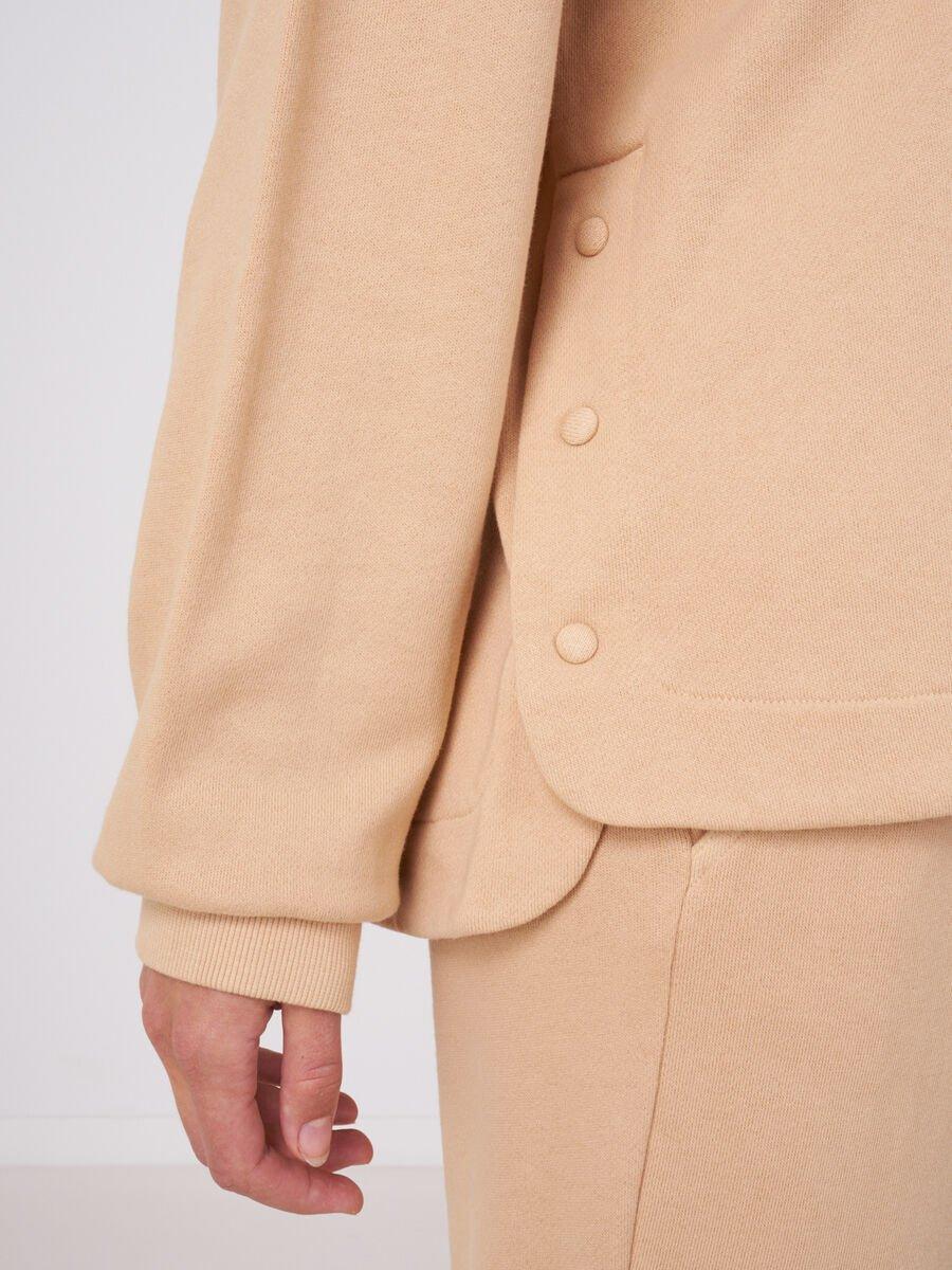 Repeat Cashmere Sweatshirt Met Knopen Opzij Van Zuiver Katoen