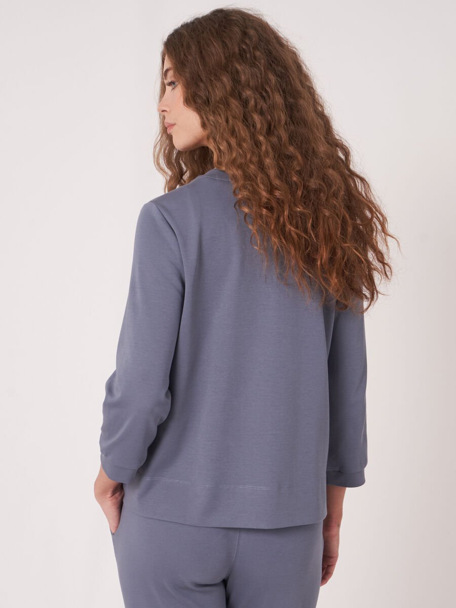 Repeat Cashmere Sweatshirt-vest Met Blinde Knoopsluiting