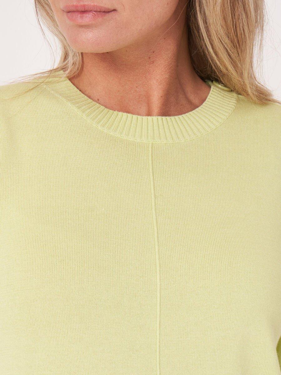 Repeat Cashmere Trui Van Katoenmix Met Korte Mouwen