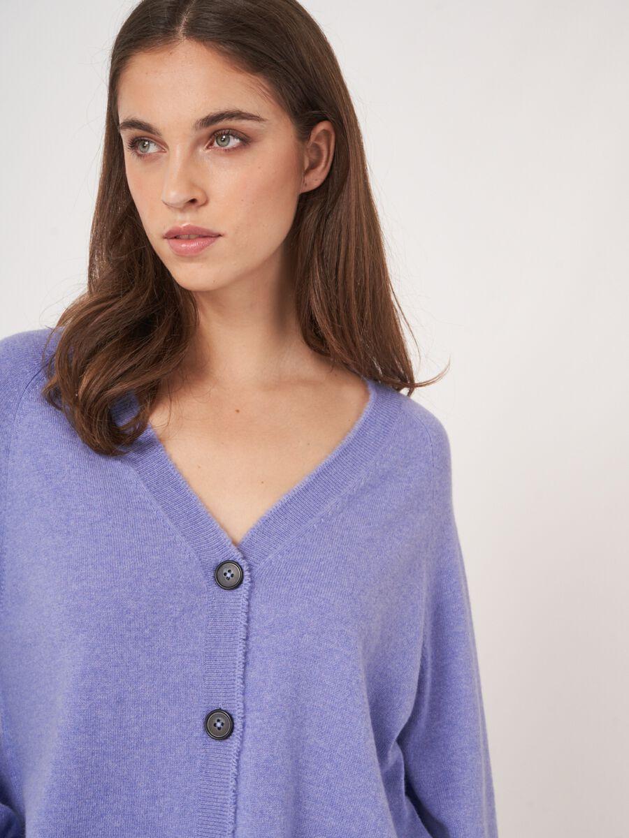 Repeat Cashmere V-hals Cashmere Vest Met Ballonmouwen