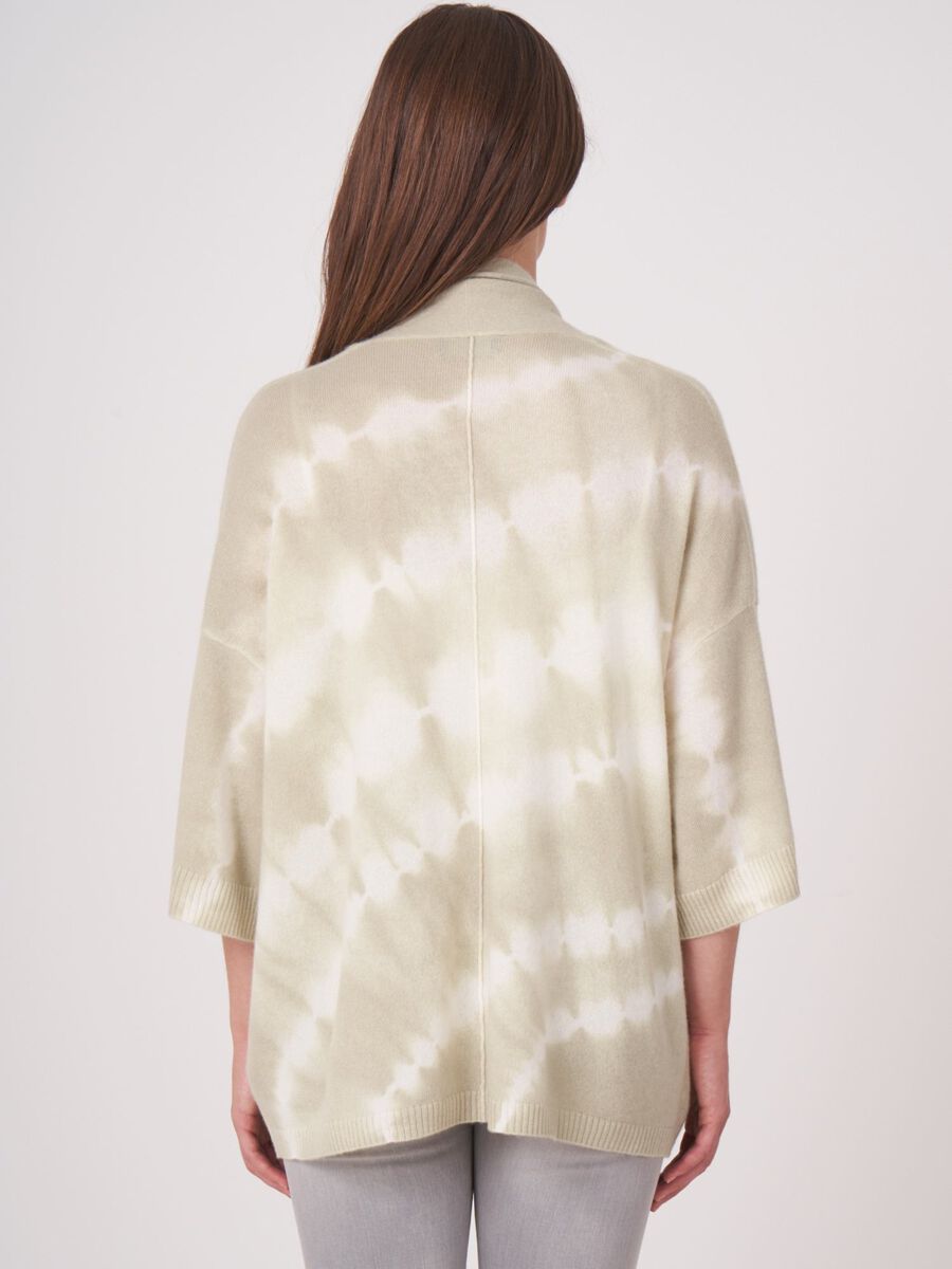 Repeat Cashmere Vest Met Tie-dye Print En Franjes Van Biologisch Cashmere