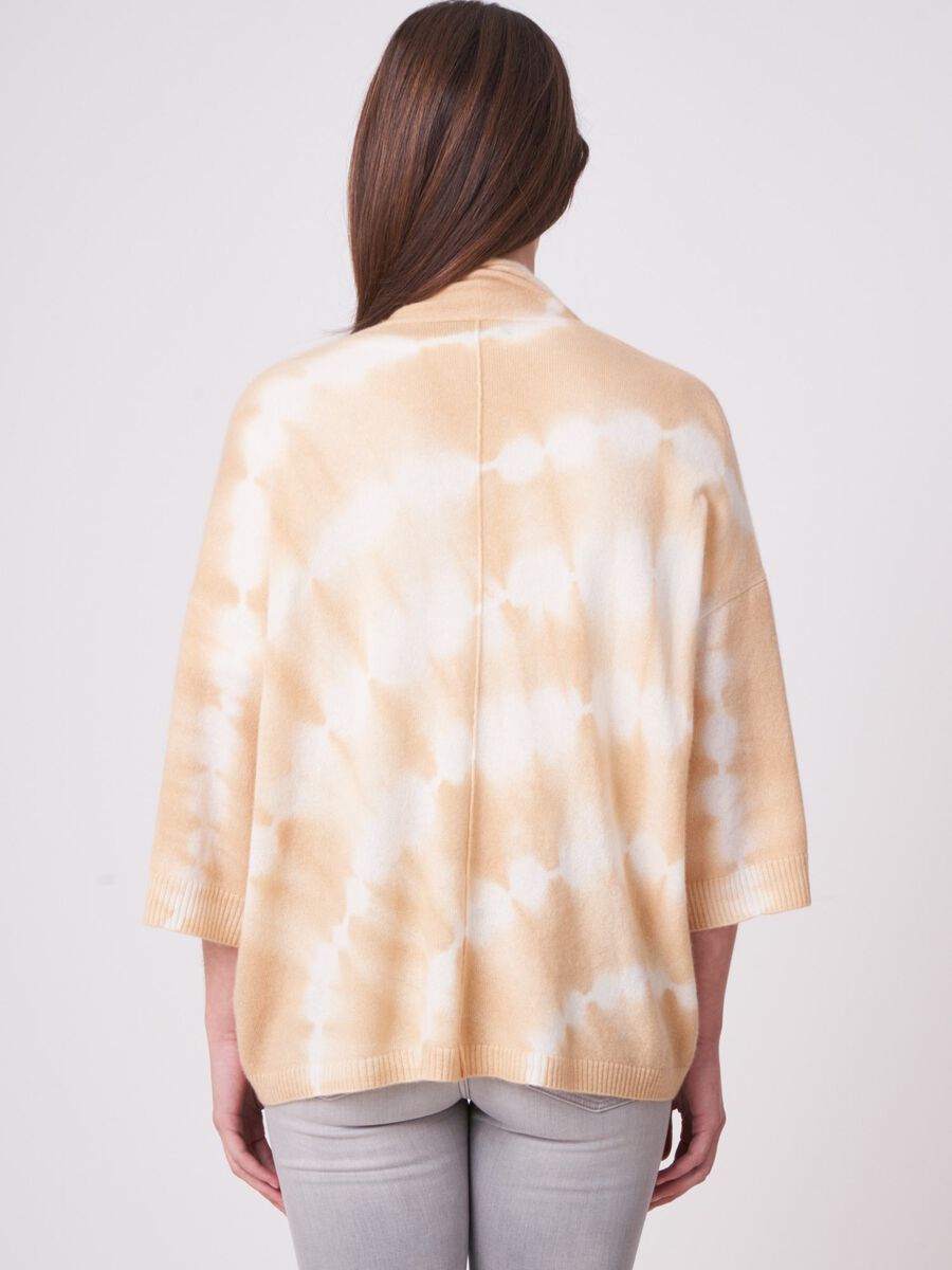 Repeat Cashmere Vest Met Tie-dye Print En Franjes Van Biologisch Cashmere