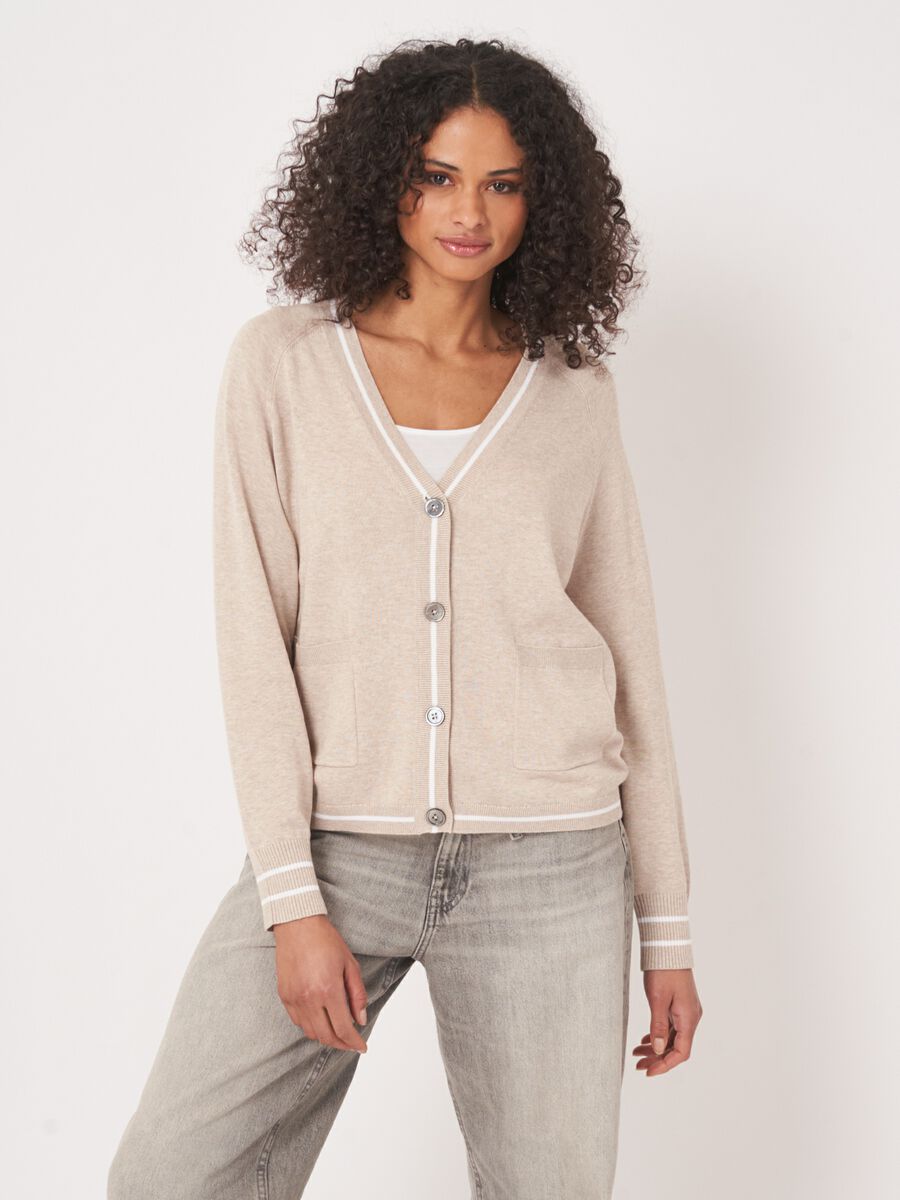 Repeat Cashmere Vest Strependetail En Zakken In Katoenmix