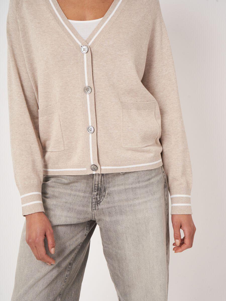 Repeat Cashmere Vest Strependetail En Zakken In Katoenmix