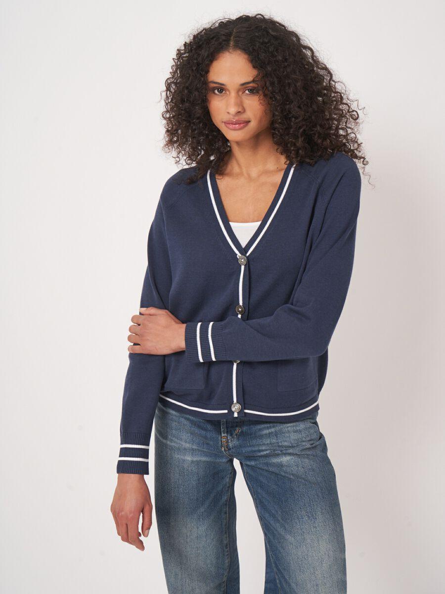 Repeat Cashmere Vest Strependetail En Zakken In Katoenmix