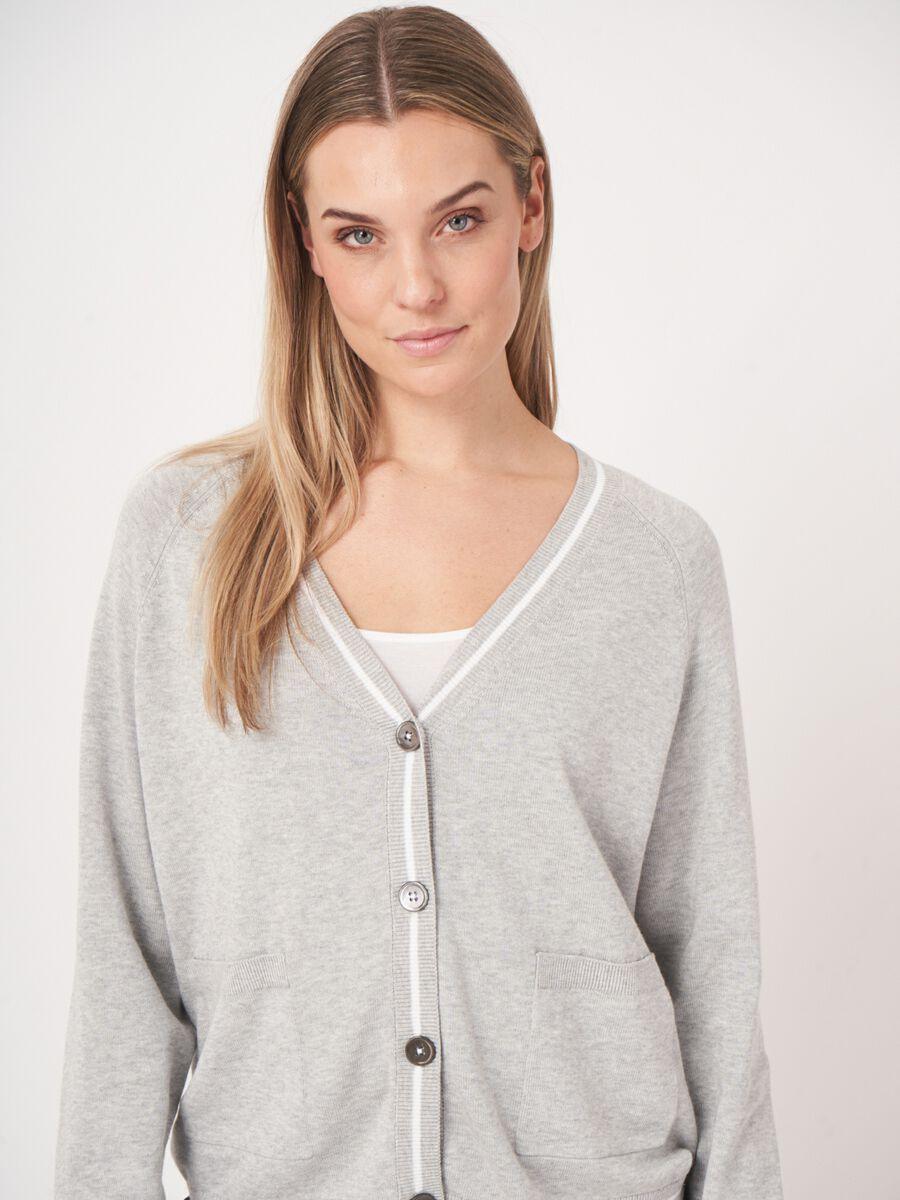 Repeat Cashmere Vest Strependetail En Zakken In Katoenmix