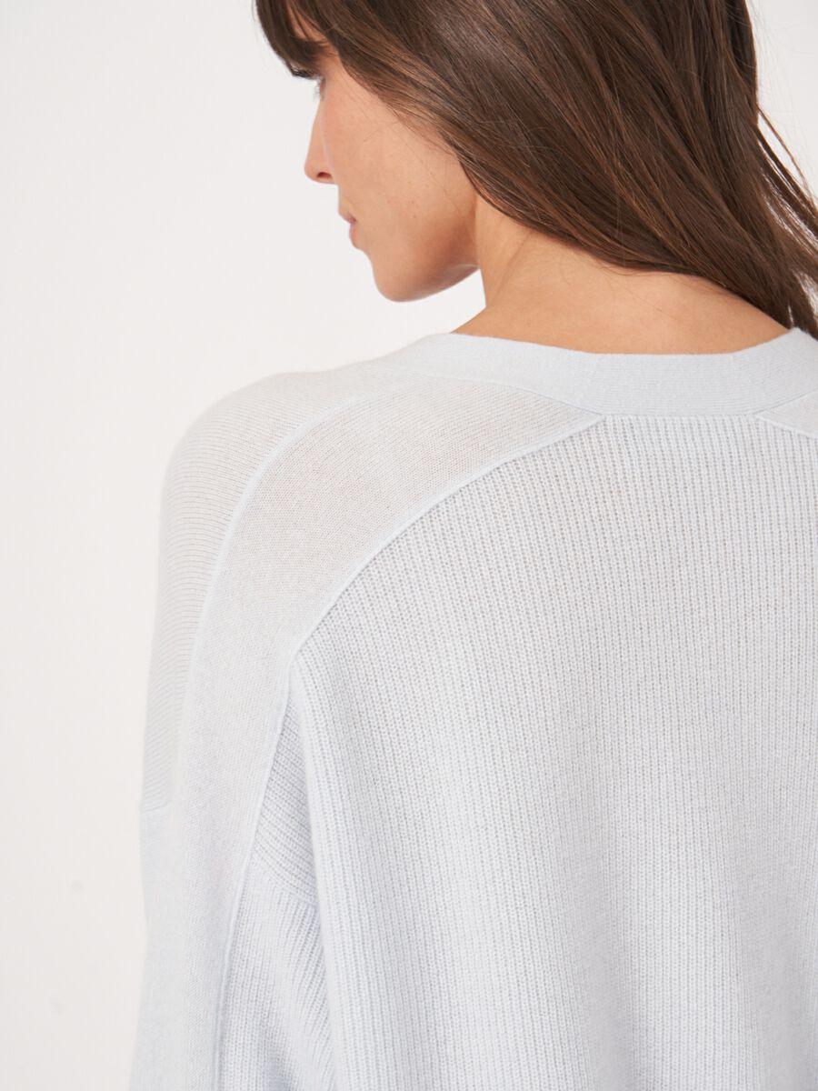 Repeat Cashmere Wijd Cashmere Vest Met V-hals En Zakken