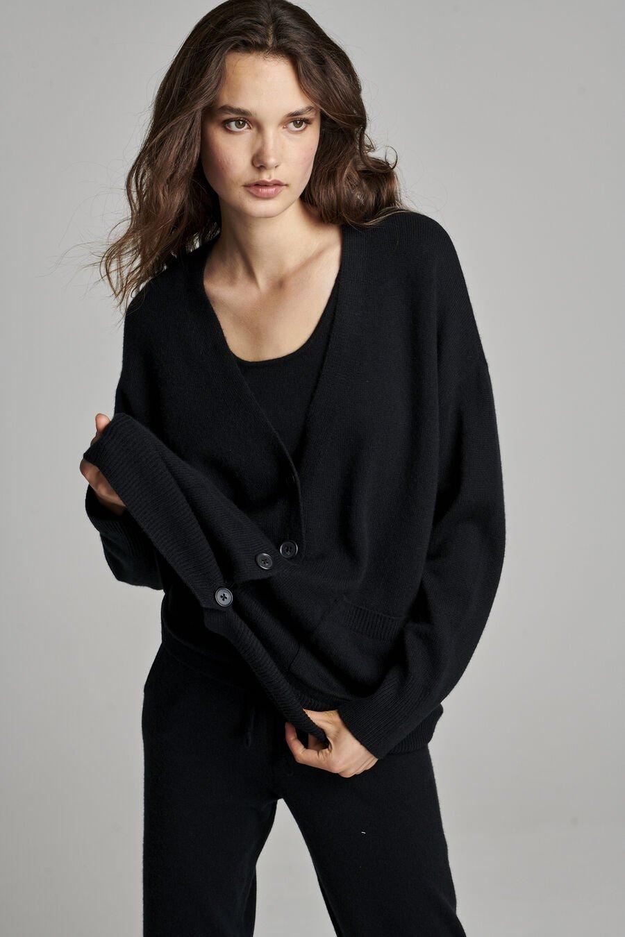 Repeat Cashmere Wijde Cardigan Met Knopen Van Biologisch Cashmere
