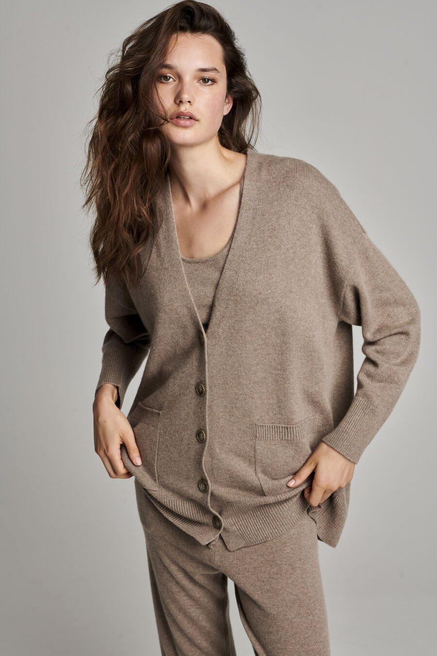 Repeat Cashmere Wijde Cardigan Met Knopen Van Biologisch Cashmere