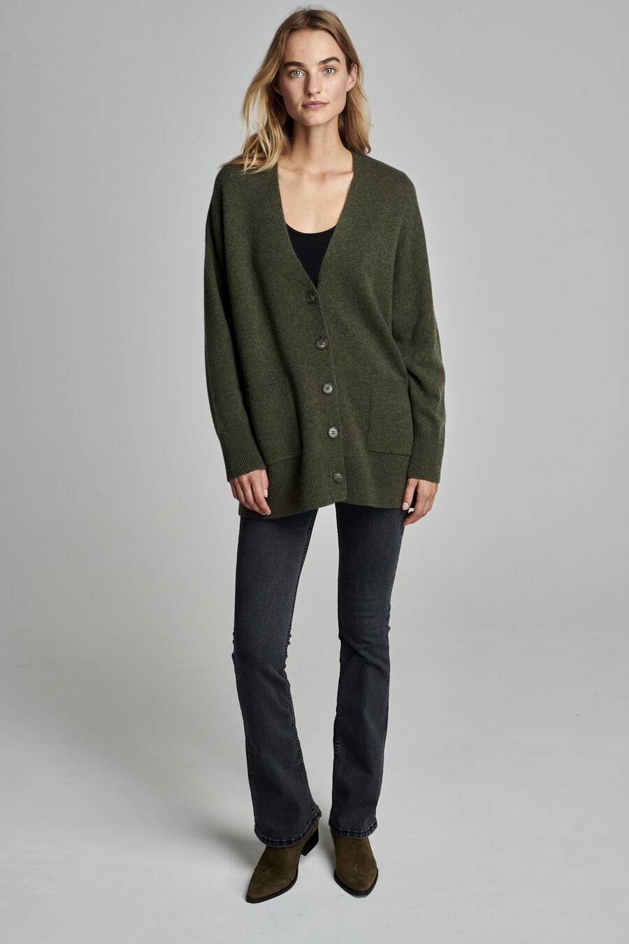 Repeat Cashmere Wijde Cardigan Met Knopen Van Biologisch Cashmere