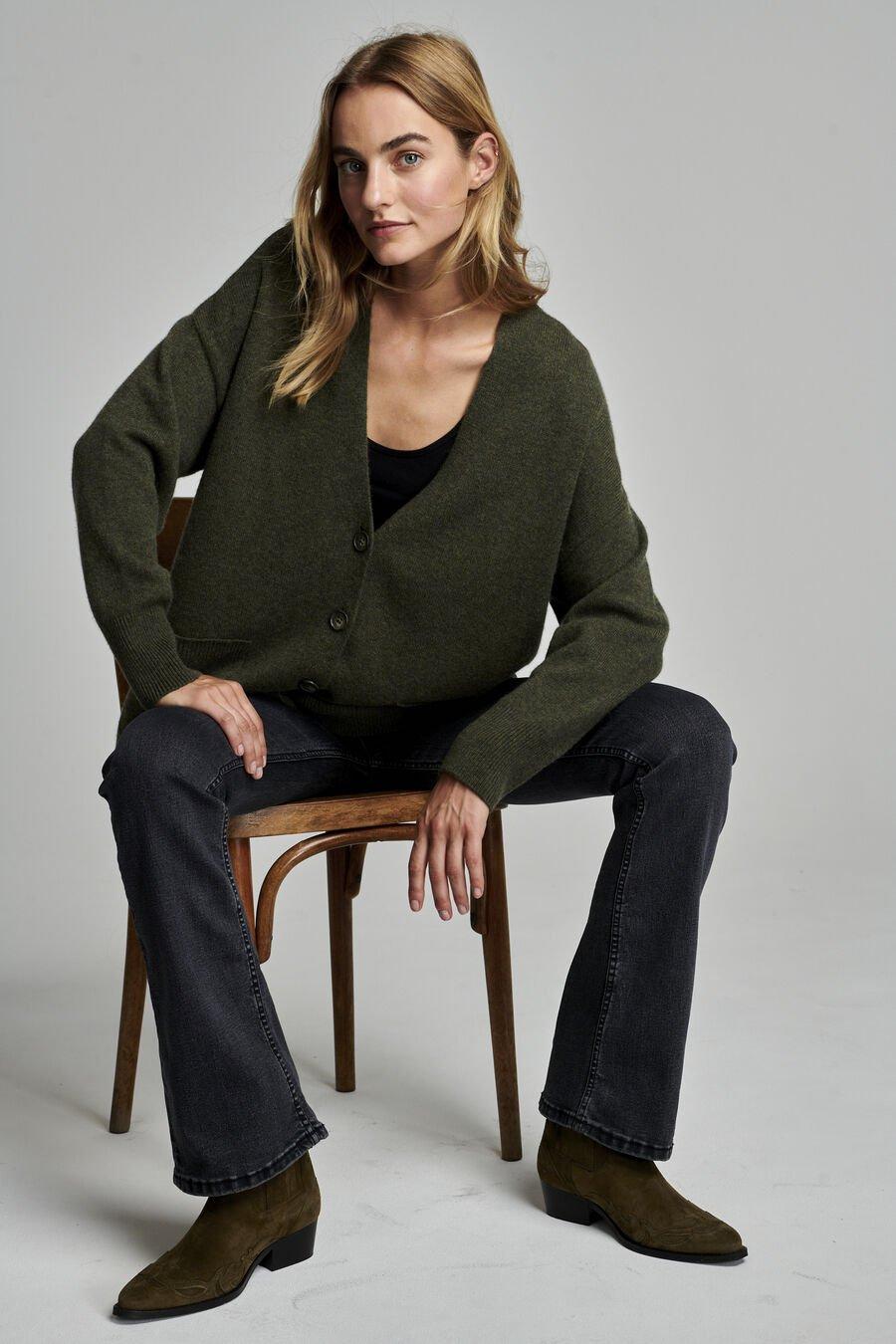 Repeat Cashmere Wijde Cardigan Met Knopen Van Biologisch Cashmere