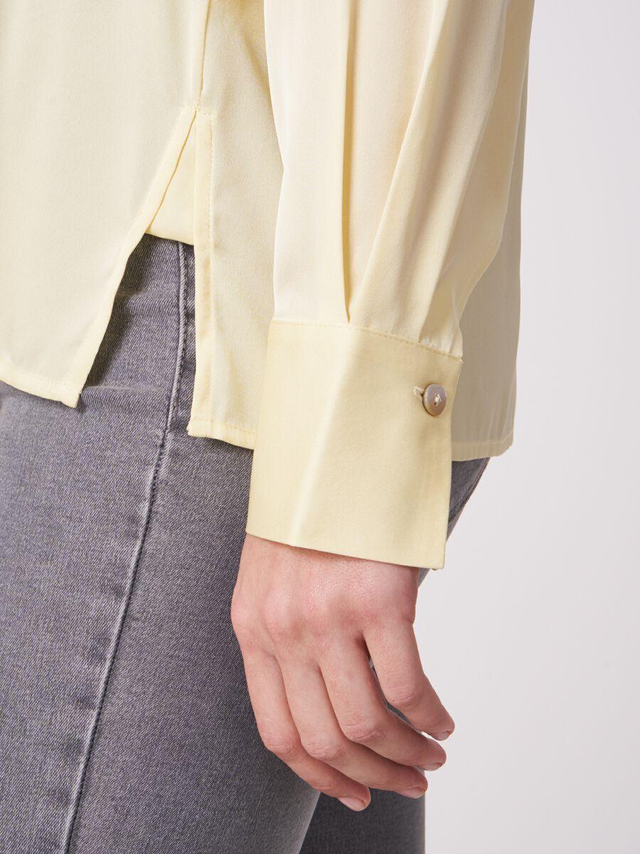 Repeat Cashmere Zijden Overhemd Met Borstzak En Zijsplitten