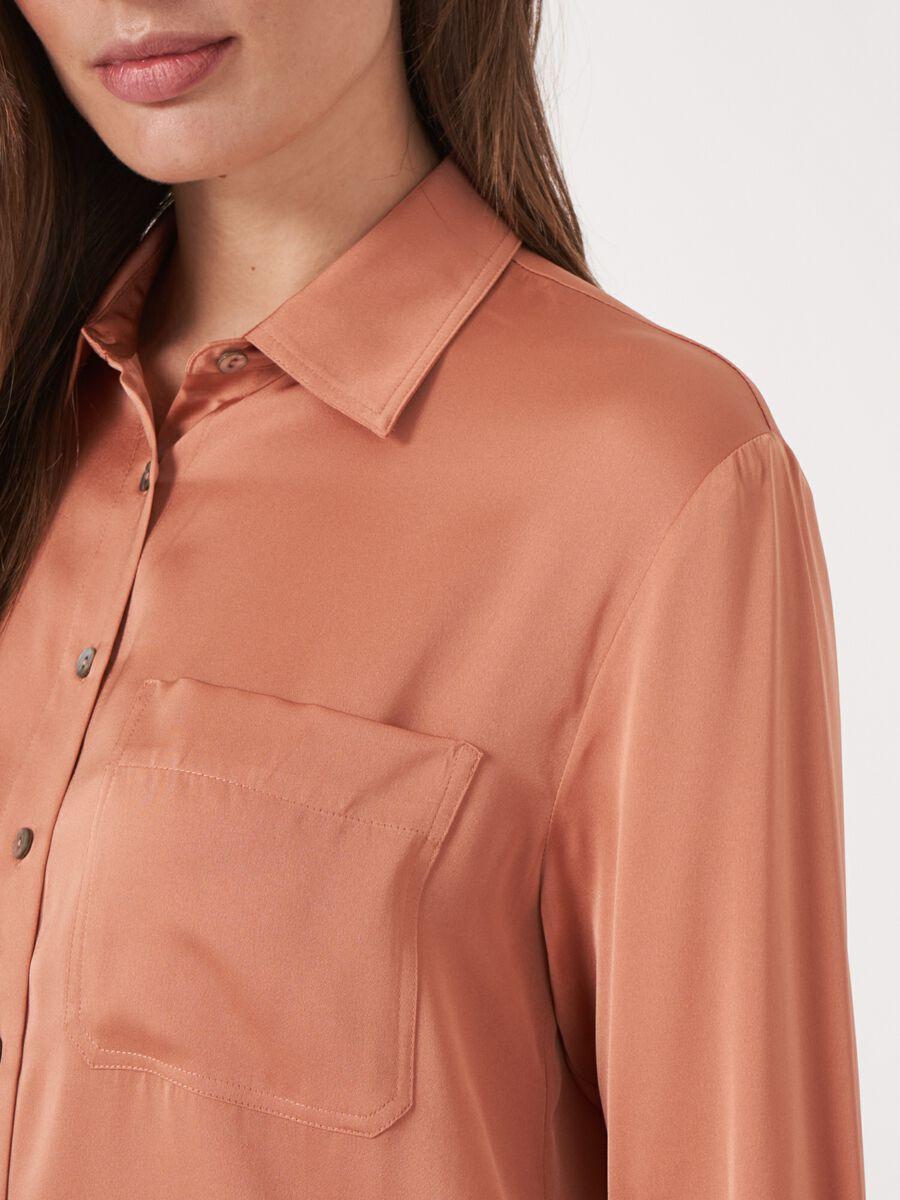 Repeat Cashmere Zijden Overhemd Met Borstzak En Zijsplitten