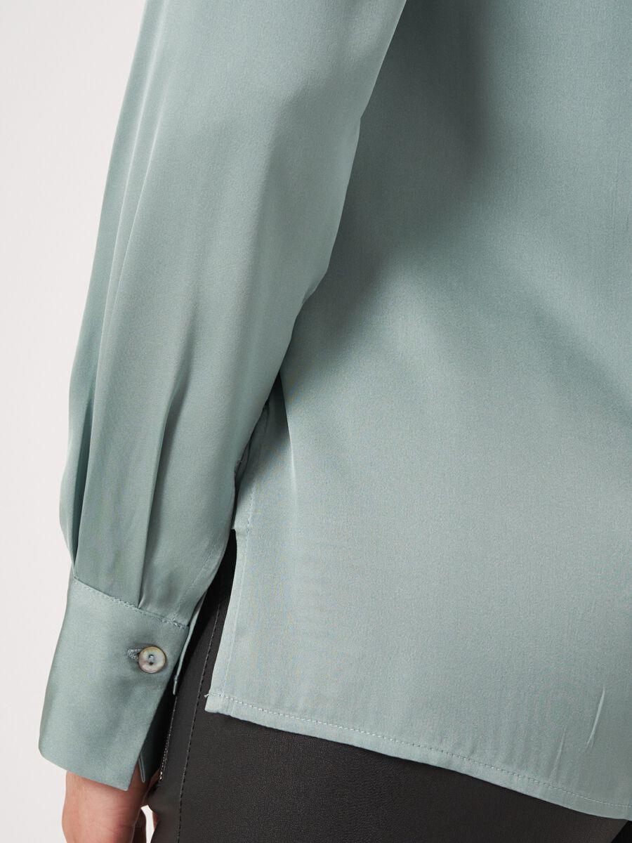 Repeat Cashmere Zijden Overhemd Met Borstzak En Zijsplitten