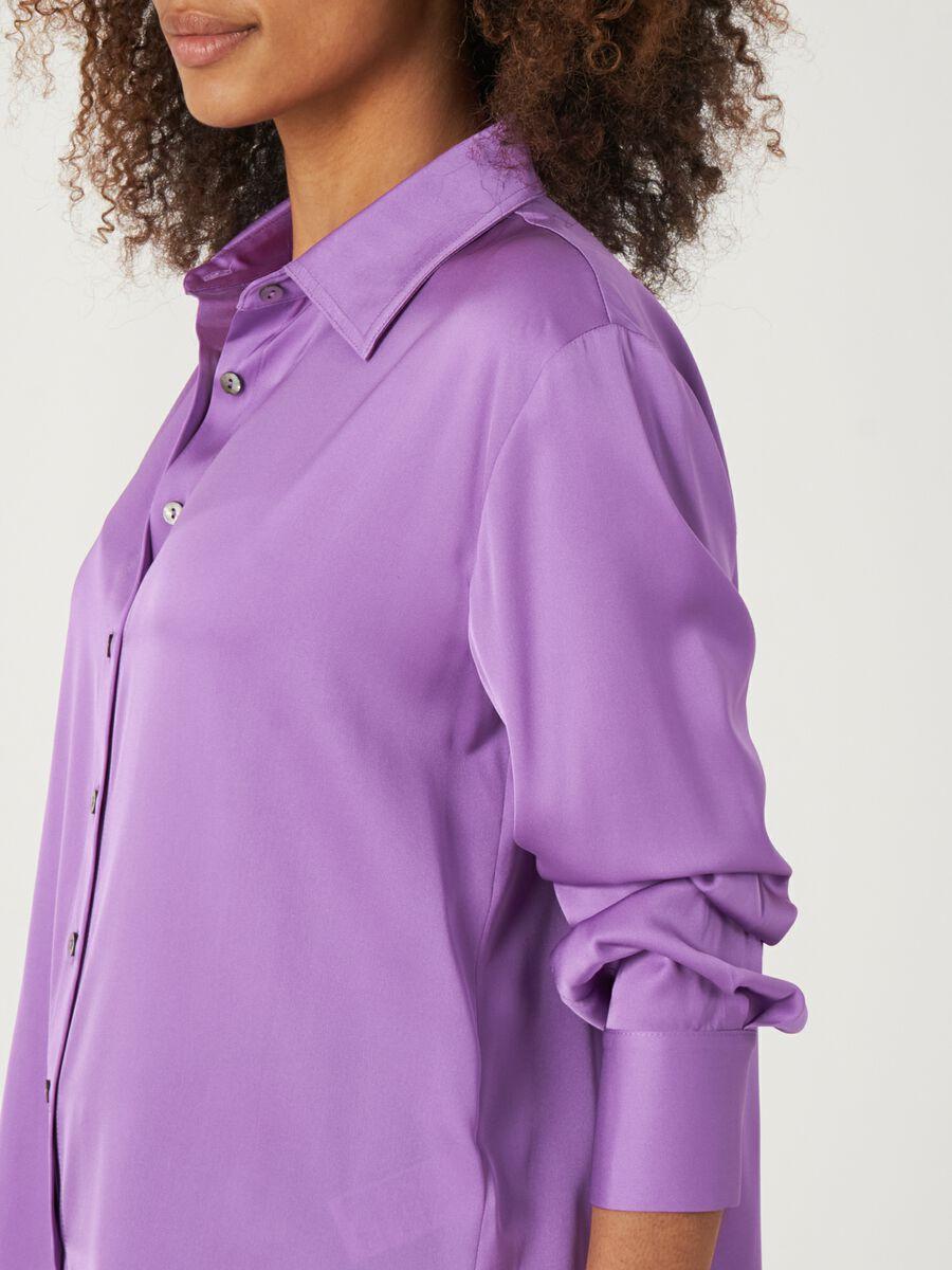 Repeat Cashmere Zijden Overhemd Met Borstzakje En Zijsplitten