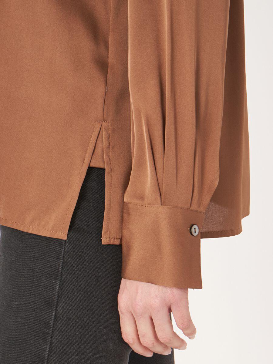 Repeat Cashmere Zijden Overhemd Met Borstzakje En Zijsplitten