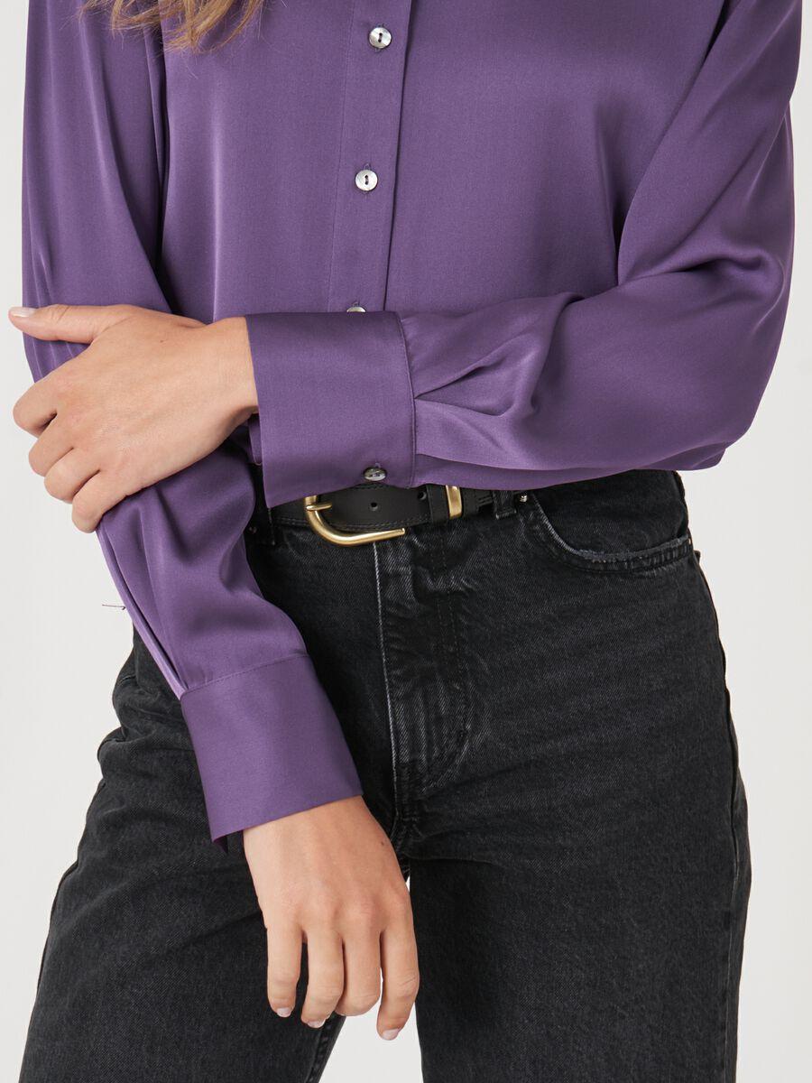 Repeat Cashmere Zijden Overhemd Met Borstzakje En Zijsplitten