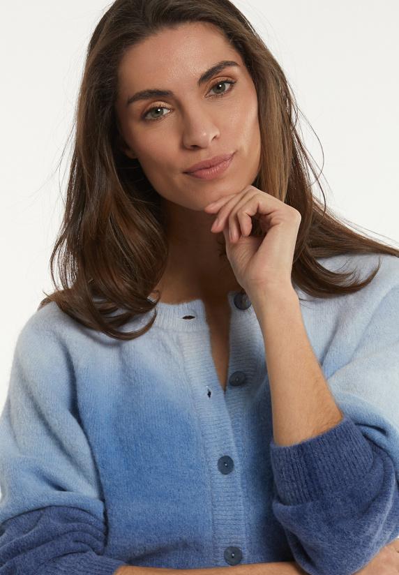 River Woods Alpaca-zuivere Scheerwol Degradé Trui Blauw