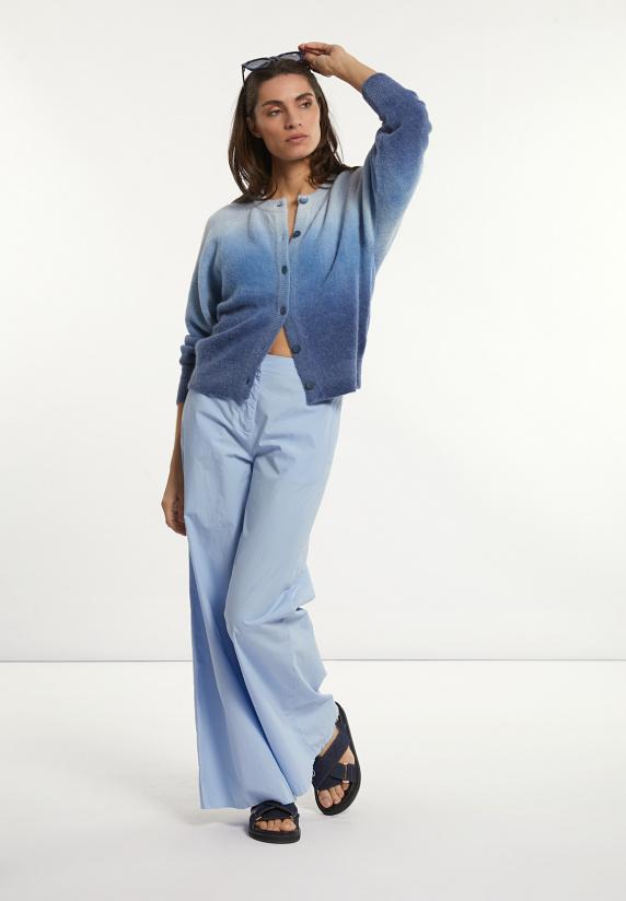 River Woods Alpaca-zuivere Scheerwol Degradé Trui Blauw