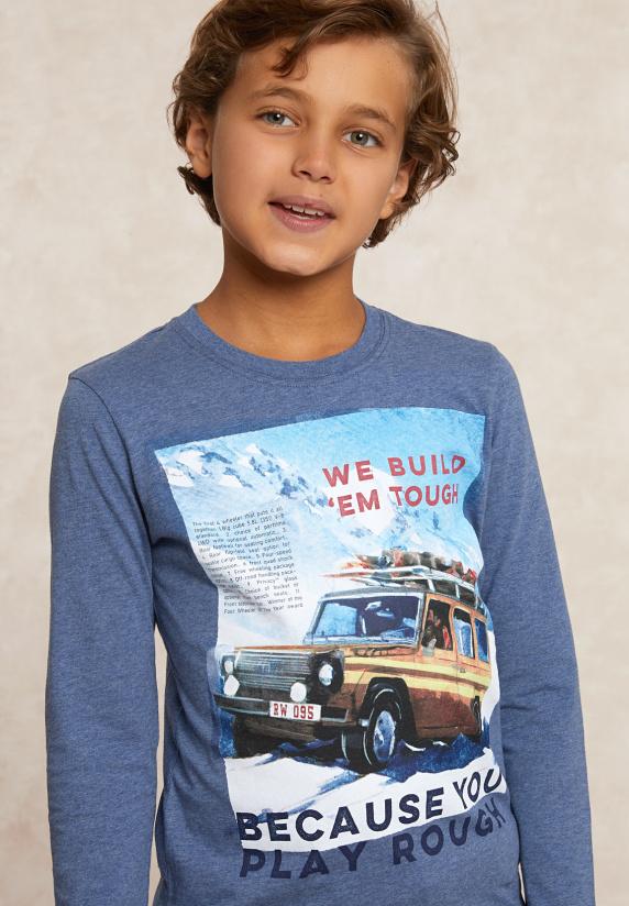 River Woods Basic Fantasie T-shirt Lange Mouwen Night Sky Mix