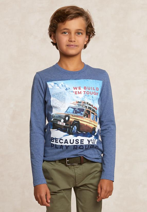 river woods Basic fantasie T-shirt lange mouwen night sky mix