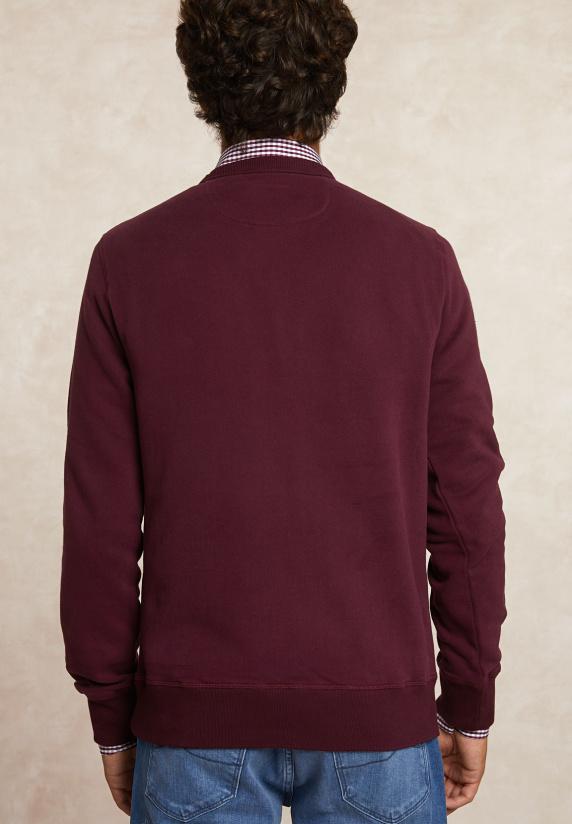 River Woods Basic Katoenen Fleecetrui Ronde Hals Grape