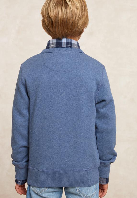 River Woods Basic Katoenen Fleecetrui Ronde Hals Night Sky Mix