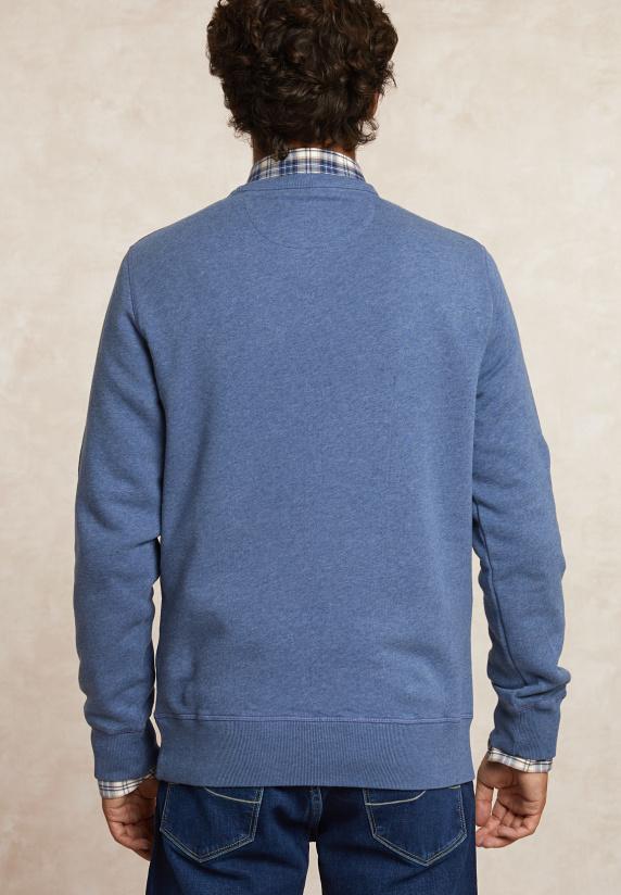 River Woods Basic Katoenen Fleecetrui Ronde Hals Night Sky Mix