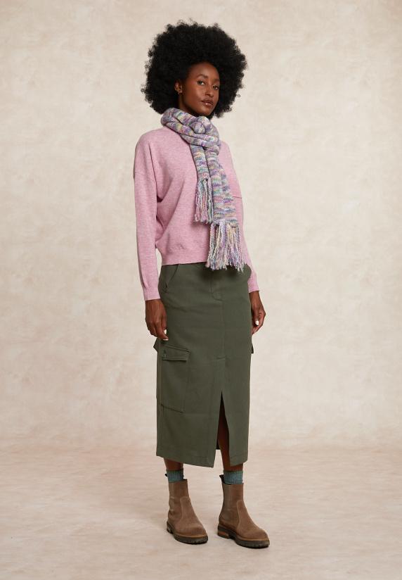 River Woods Basic Merinotrui Ronde Hals Borstzak Roze