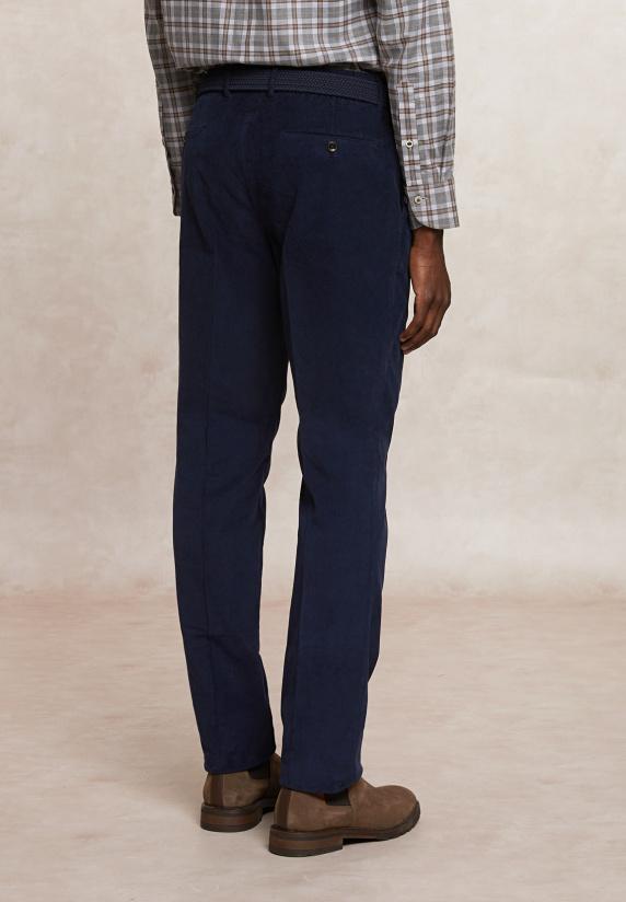 River Woods Basic Ribfluwelen Stretch Broek Admiral