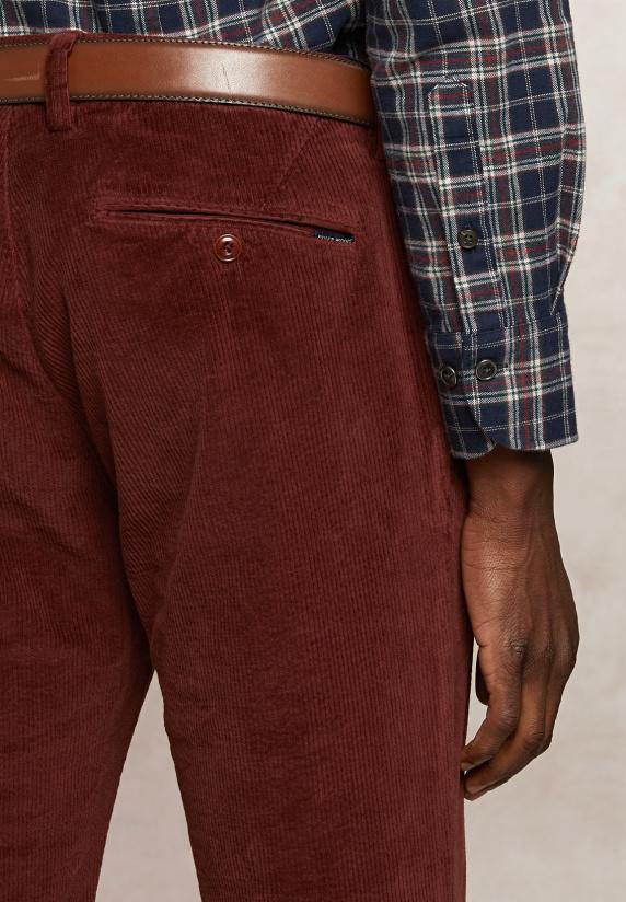 River Woods Basic Ribfluwelen Stretch Broek Crodino