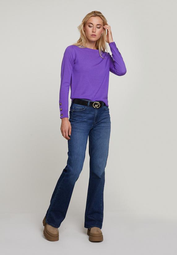 river woods Blauwe denim bootcut jeansbroek 5-zakken