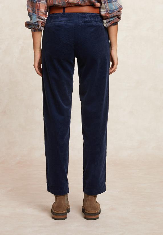 River Woods Comfortabele Ribfluwelen 7/8 Broek Blauw