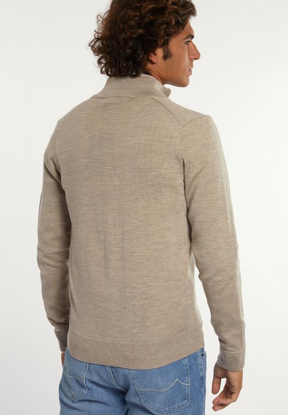 River Woods Custom Fit Basic Merino Cardigan Old Wood Mix