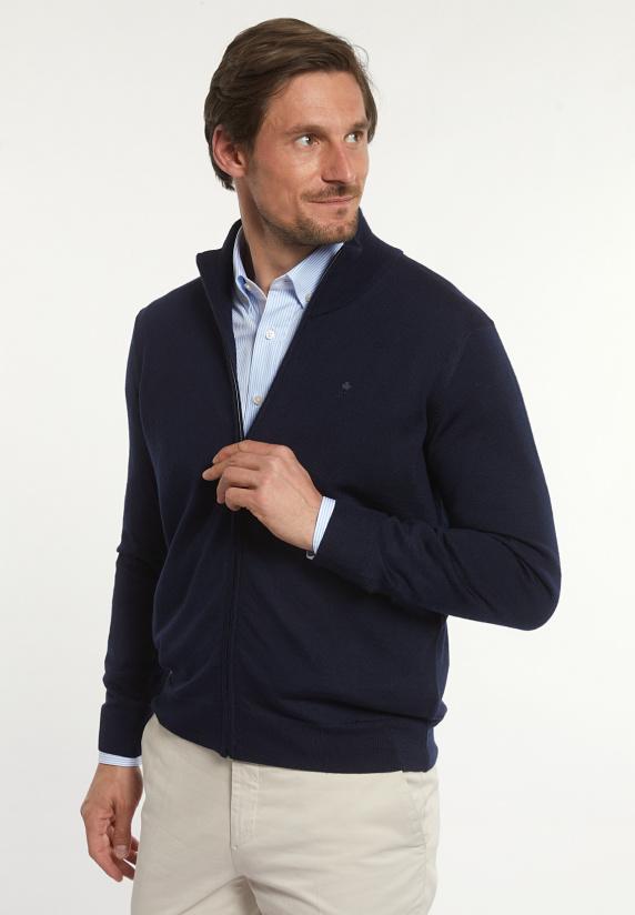 River Woods Custom Fit Basic Merino Gilet Kleur Navy