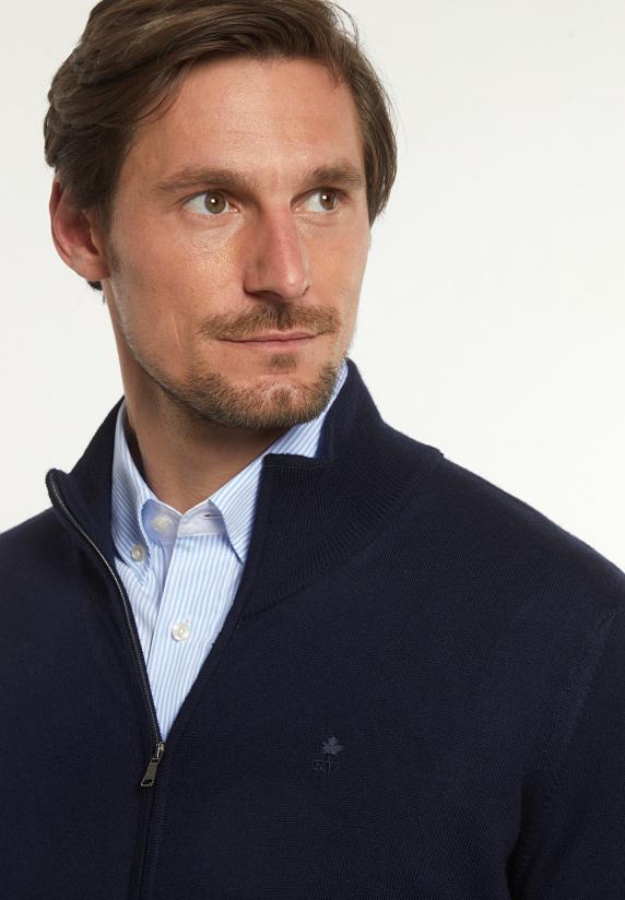 River Woods Custom Fit Basic Merino Gilet Kleur Navy