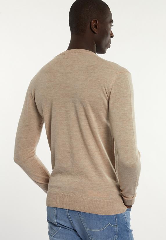 River Woods Custom Fit Basic Merinotrui Ronde Hals Amber Mix