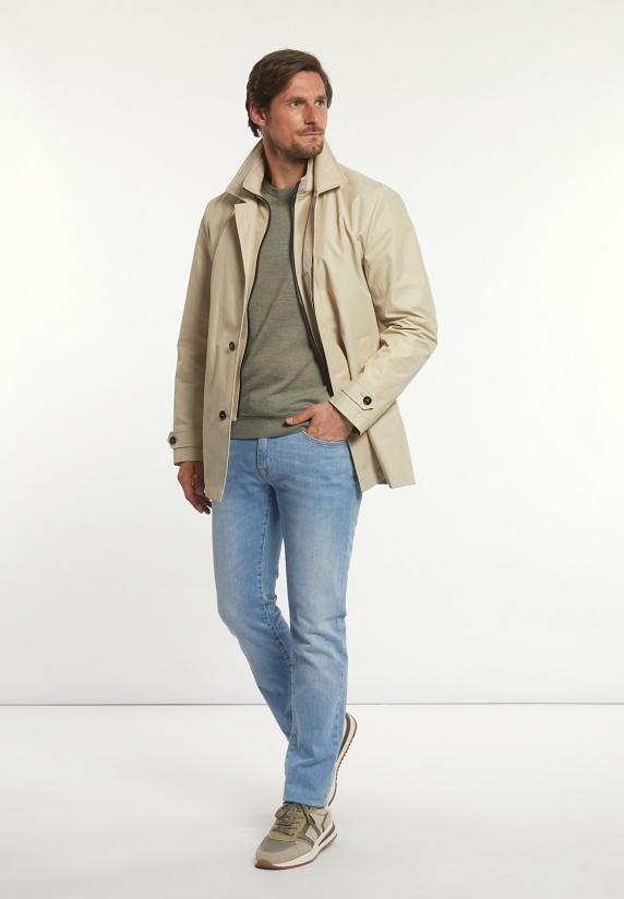 River Woods Custom Fit Basic Merinotrui Ronde Hals Jade Mix