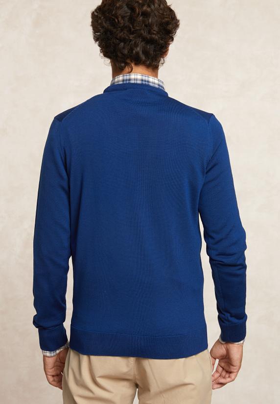 River Woods Custom Fit Basic Merinotrui Ronde Hals Lake