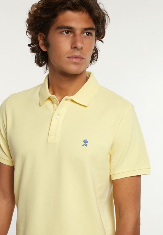 River Woods Custom Fit Basic Pima Katoen Polo Banana