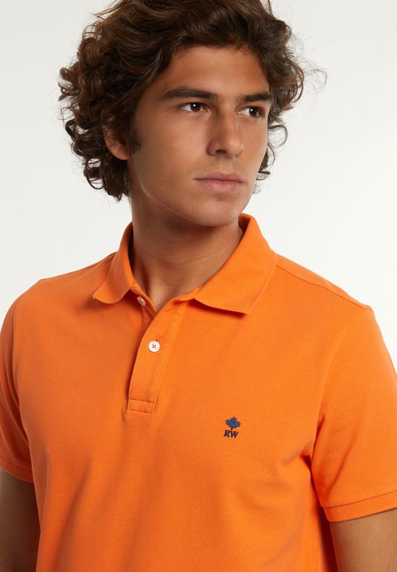 River Woods Custom Fit Basic Pima Katoen Polo Clementine