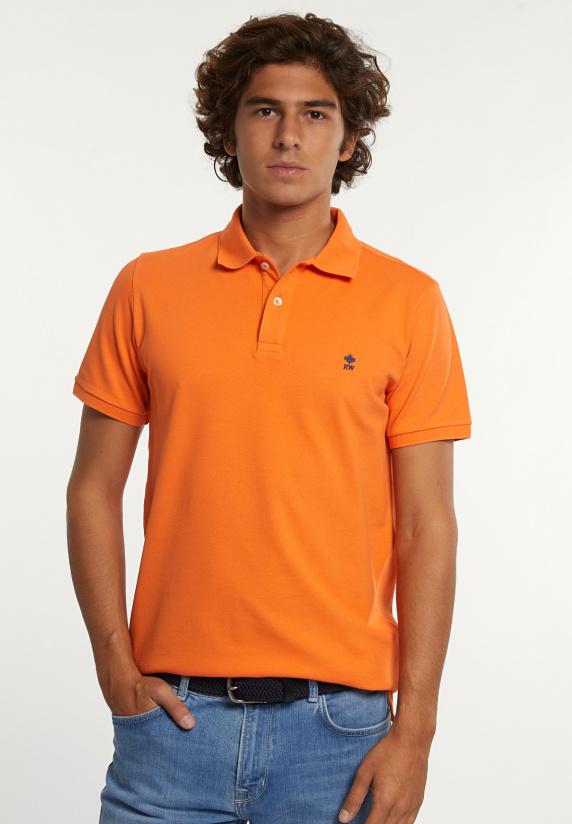 river woods Custom fit basic pima katoen polo clementine