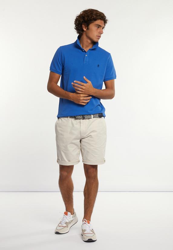 River Woods Custom Fit Basic Pima Katoen Polo Cobalt