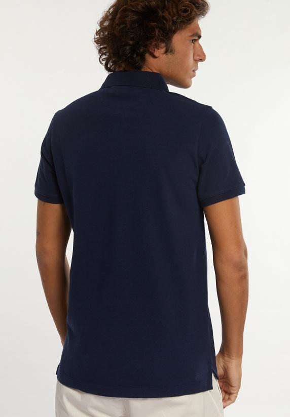 River Woods Custom Fit Basic Pima Katoen Polo Dk Blue Mix