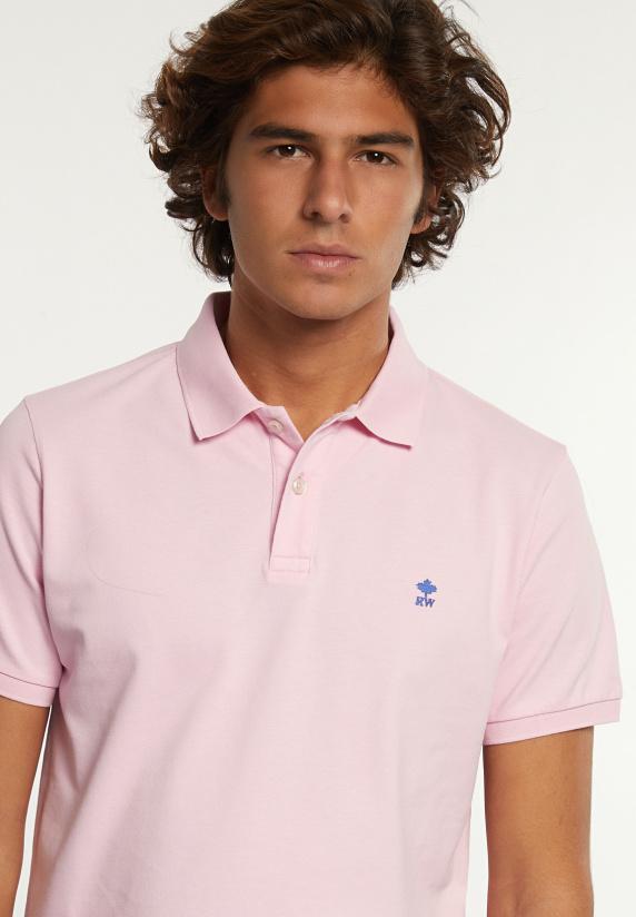 River Woods Custom Fit Basic Pima Katoen Polo Flamingo