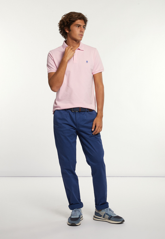 River Woods Custom Fit Basic Pima Katoen Polo Flamingo