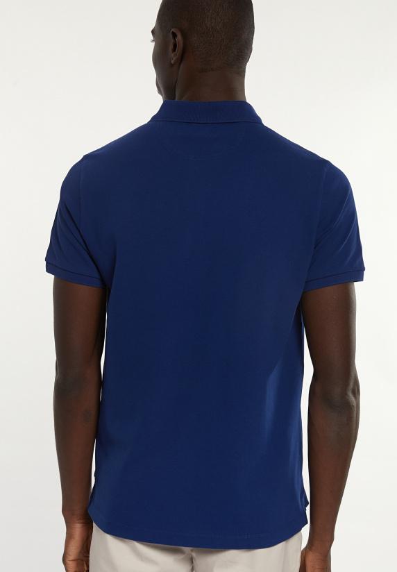 River Woods Custom Fit Basic Pima Katoen Polo Indigo