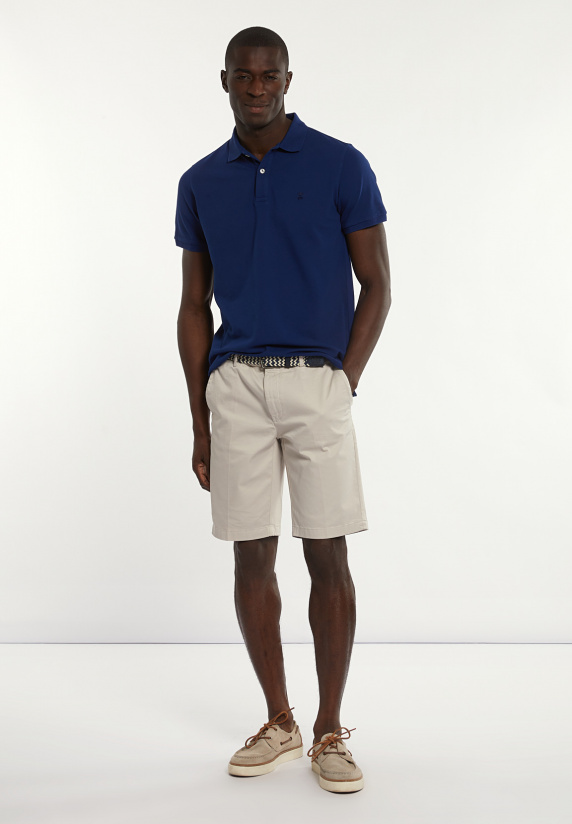River Woods Custom Fit Basic Pima Katoen Polo Indigo